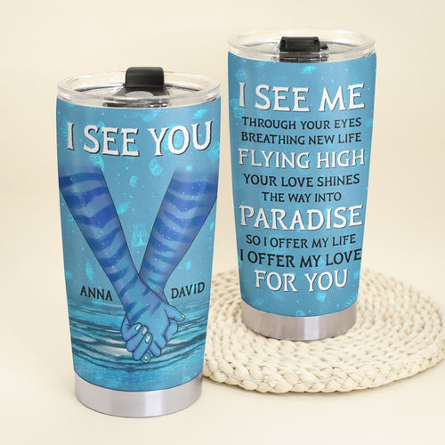 Personalized Couple Tumbler - Custom Romantic Valentine's Day Gifts Tumbler Cup PopCulturePrints