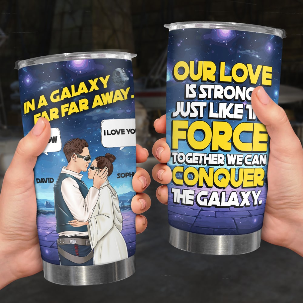Personalized Galaxy Love Tumbler - Perfect Couple Valentine Day Gifts Tumbler Cup PopCulturePrints