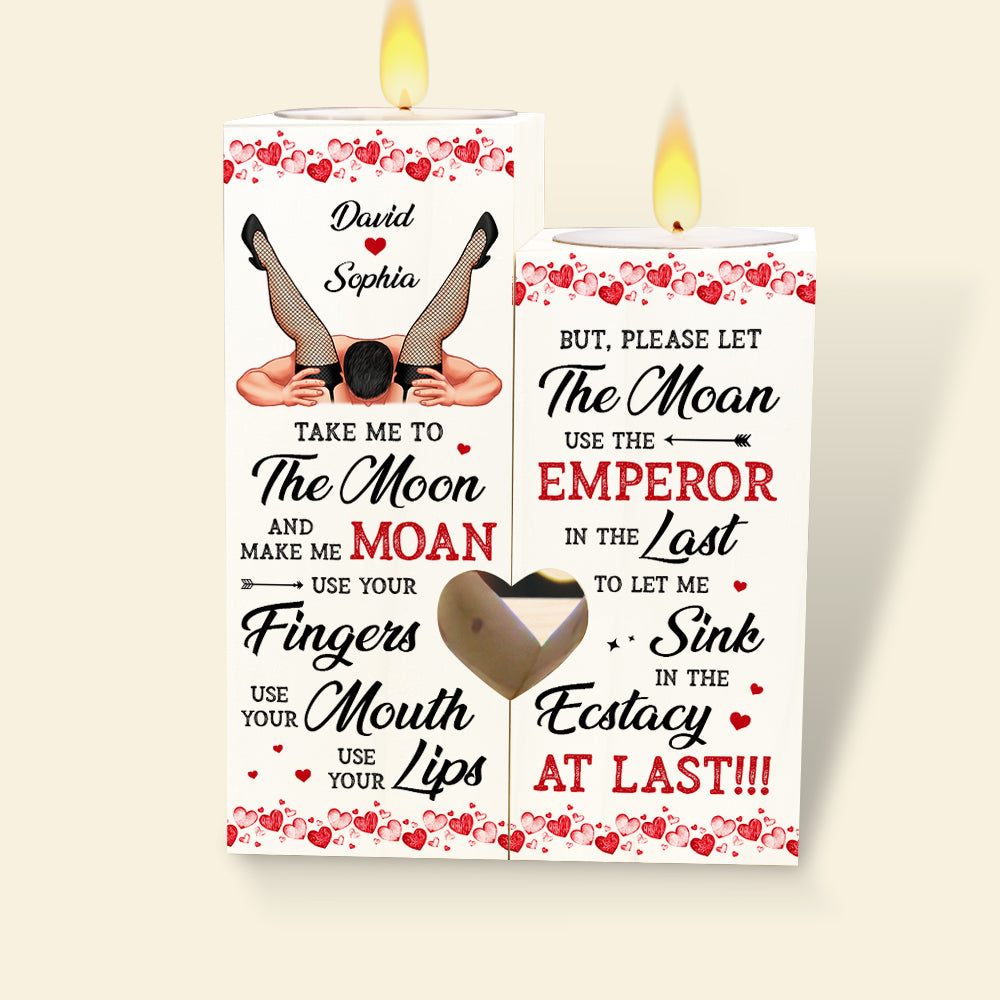 Custom Couple Candle Holder - Romantic Personalized Gift Candle Holder PopCulturePrints