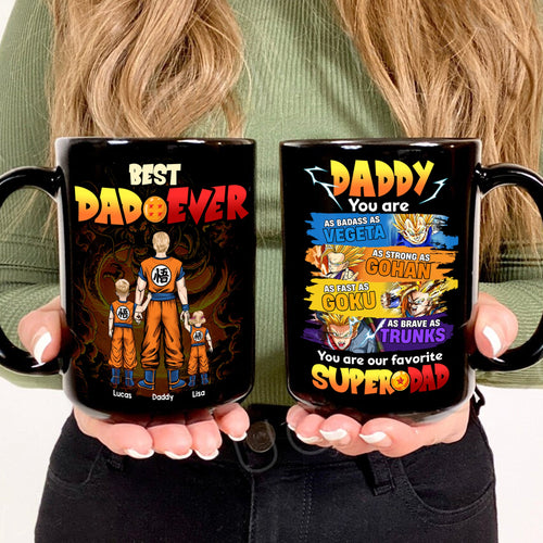 Best Dad Ever - Personalized Dragon Dad Coffee Mug for Father’s Day Coffee Mug PopCulturePrints