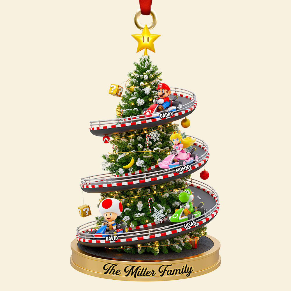 Racing Family Christmas Tree Ornament - Personalized Gifts for Family Ornament PopCulturePrints