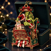 Load image into Gallery viewer, “Too Naughty for the Nice List” - Playful Couple Acrylic Ornament, Personalized Gift for Couples
