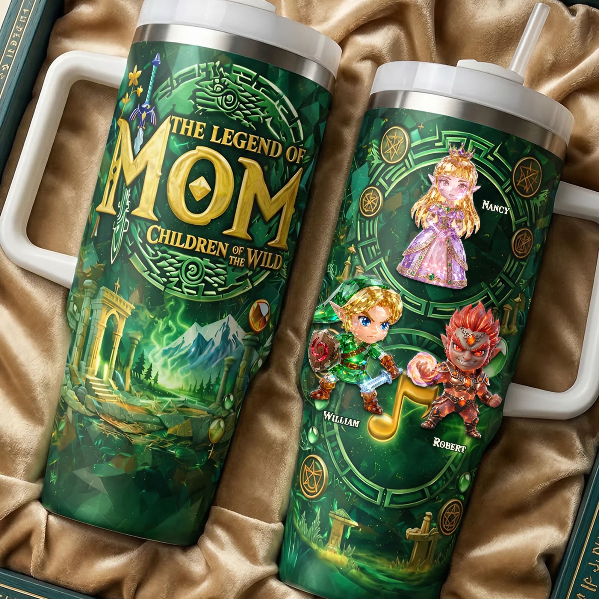 The Legend of Mom: Children of the Wild - Personalized Fantasy Mother's Day Gift 40oz Tumbler Tumbler Cup PopCulturePrints