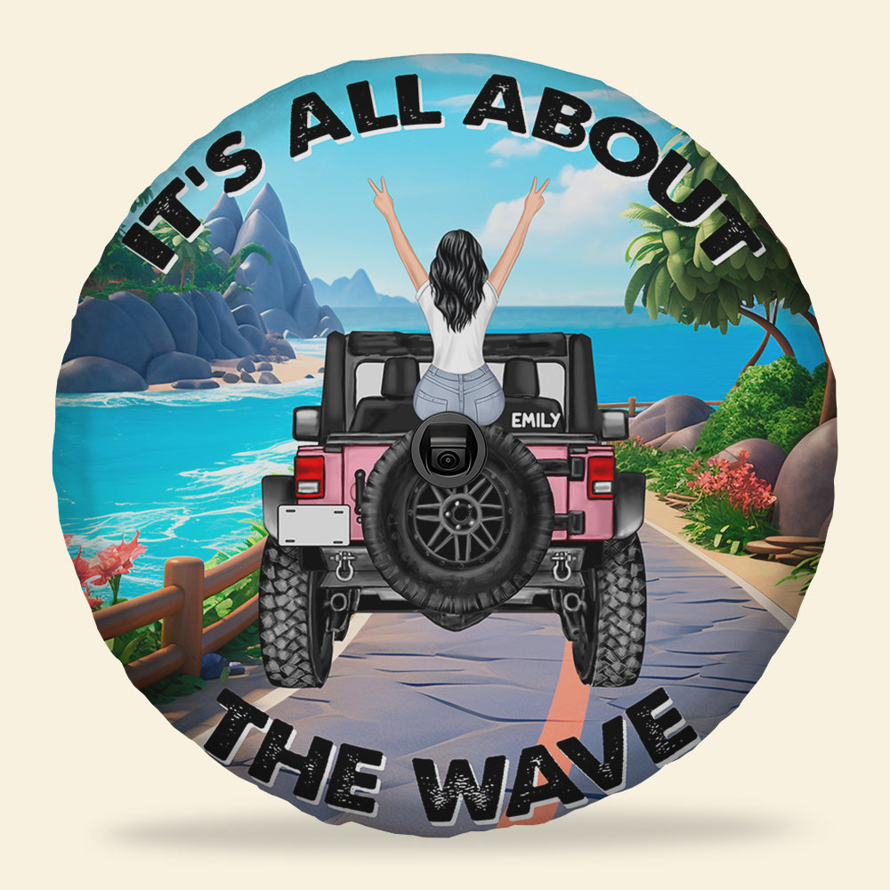 Personalized Jeep Spare Tire Cover - It's All About the Wave