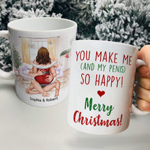 Load image into Gallery viewer, Personalized Naughty Christmas Mug for Couples - Fun Gift for Him/Her Coffee Mug PopCulturePrints
