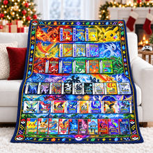 Load image into Gallery viewer, Catch the Fire: Creature Card Blanket - A Personalized Gift for Pokémon Fans Blanket PopCulturePrints
