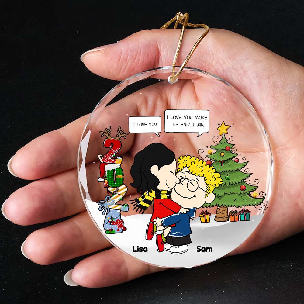 Personalized Christmas Suncatcher Ornament for Moms - Festive Family Design