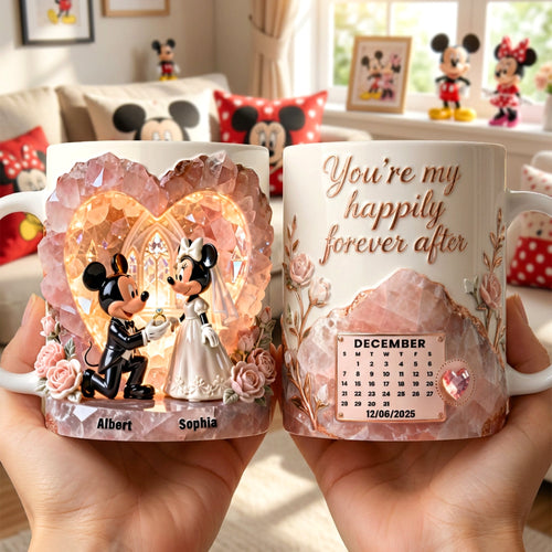 You're My Happily Forever After - Personalized Wedding Couple Coffee Mug Coffee Mug PopCulturePrints