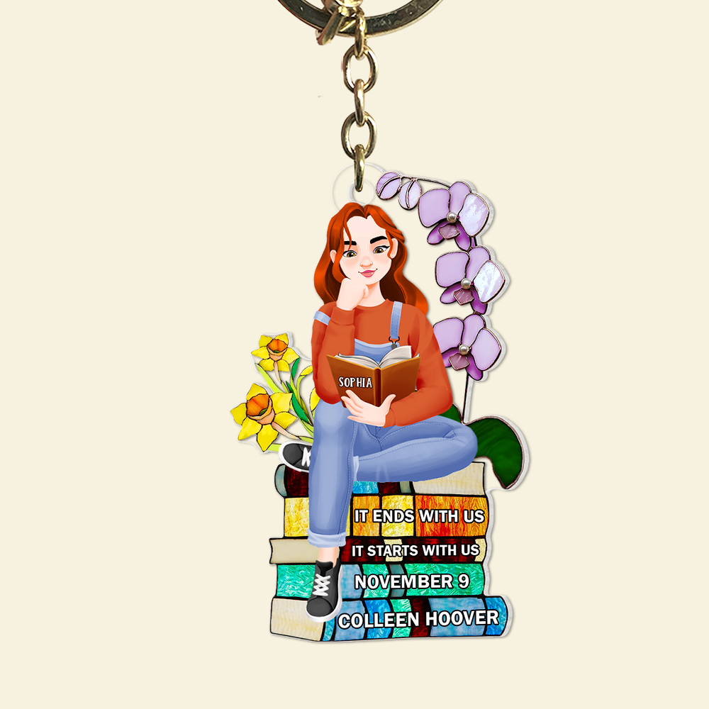 Personalized Book Lover Keychain - Customizable Gift Keychains PopCulturePrints