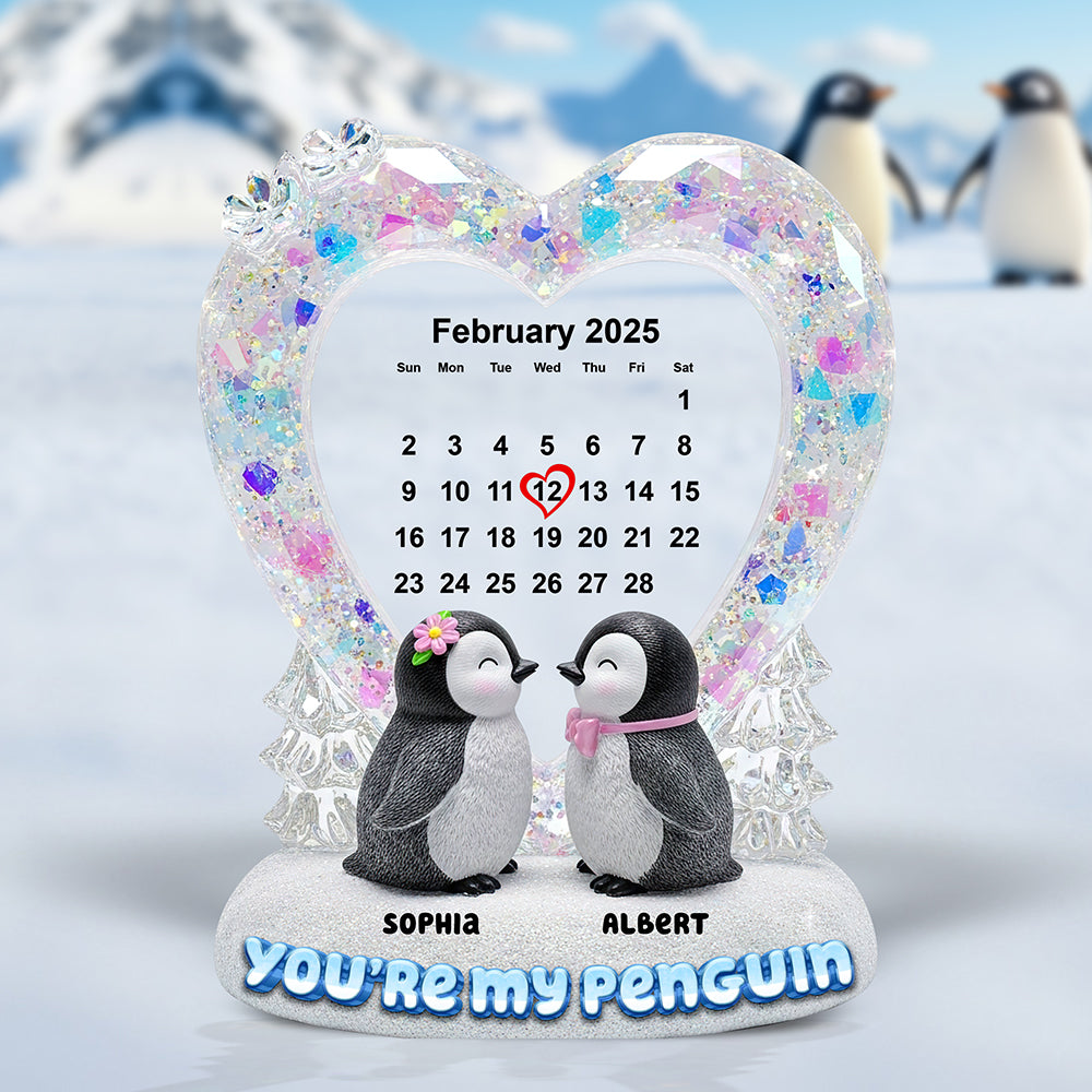 You're My Penguin - Personalized Penguin Couple Acrylic Plaque Shaped Plaques PopCulturePrints