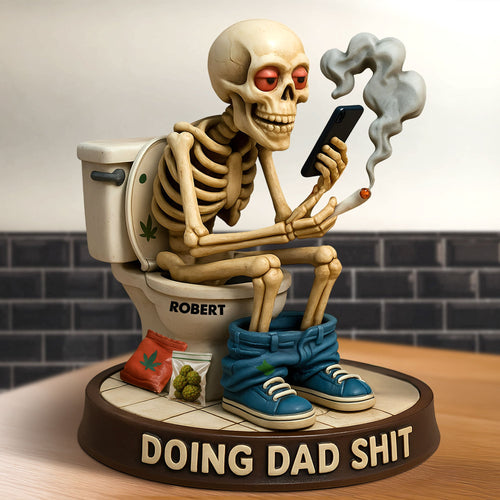 “Doing Dad Sh*t” - Personalized Acrylic Plaque Gift for Dad and Grandpa Shaped Plaques PopCulturePrints