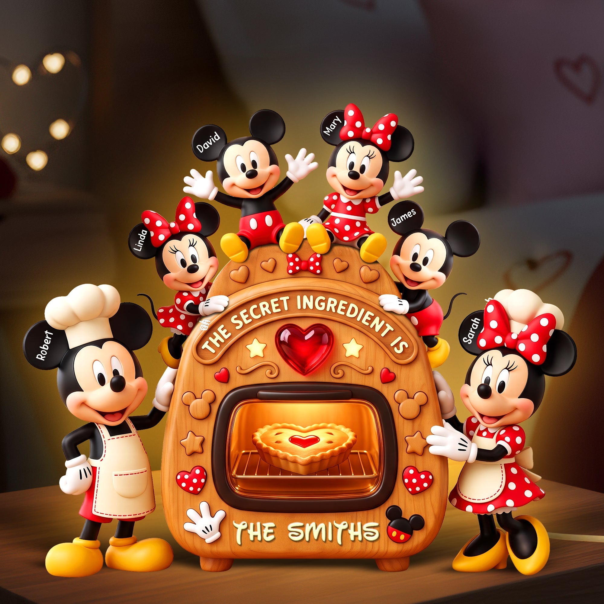 The Secret Ingredient Is Love - Baking Family Light Box | Personalized Acrylic Gift for Family