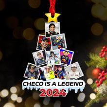 Load image into Gallery viewer, Personalized Christmas Ornament for Racing Fans - &#39;Checo is a Legend&#39; 2024
