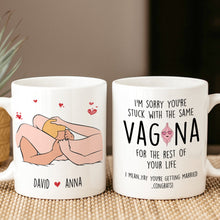 Load image into Gallery viewer, Personalized Couple Coffee Mug - You&#39;re Getting Married, Congrats! Coffee Mug PopCulturePrints
