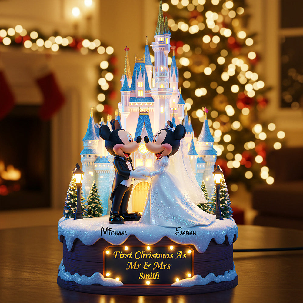 “Cherish Your First Christmas Together” - Personalized Light Box Gift for Couples Light Box PopCulturePrints