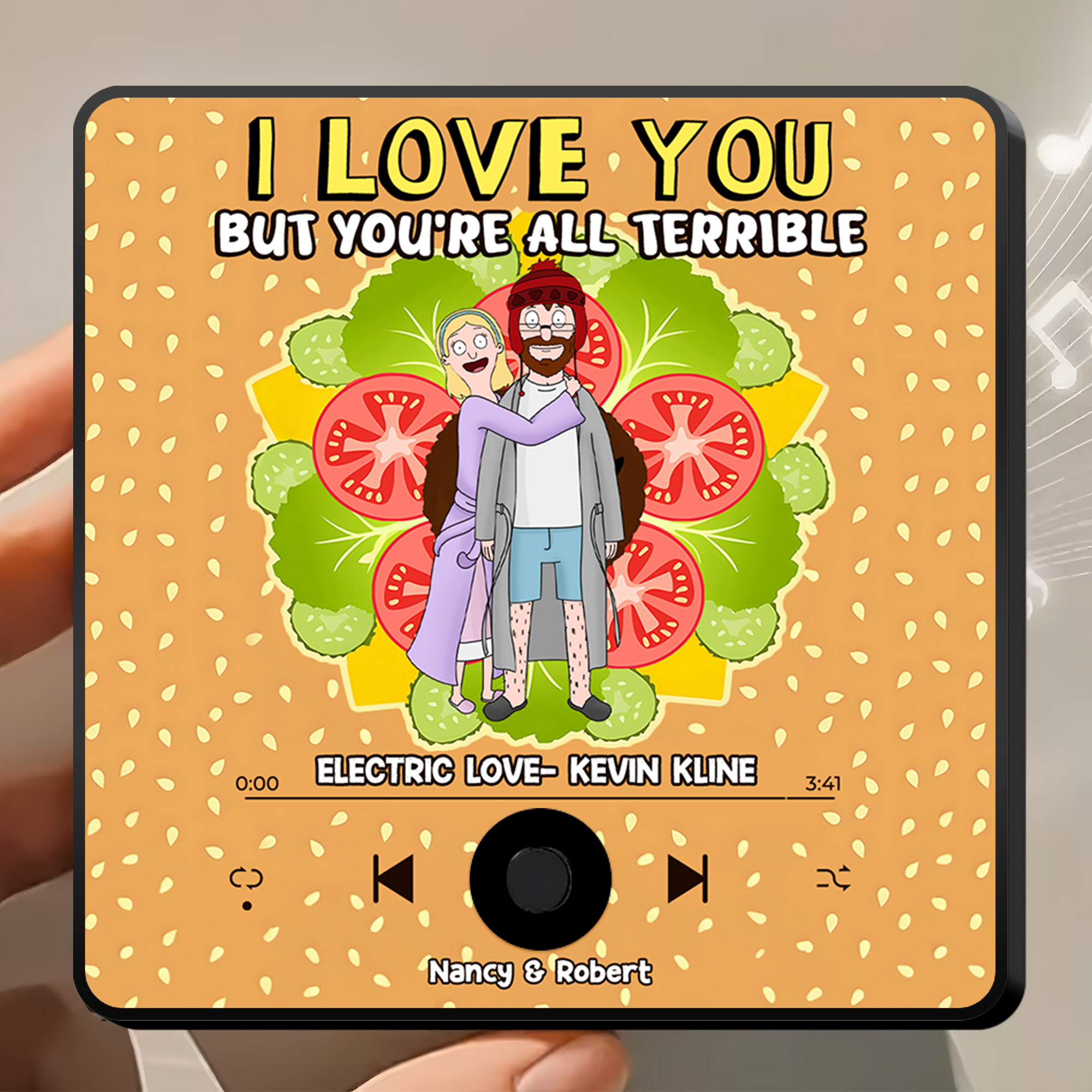 Personalized Cartoon Lover Fridge Magnet - Electric Love Theme Fridge Magnet PopCulturePrints