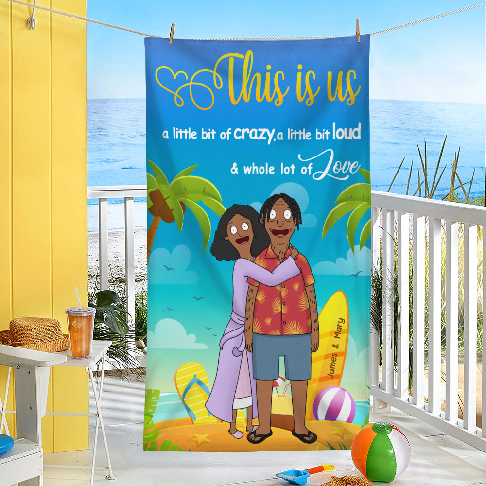 Custom Couples Beach Towel - Unique Personalized Valentine's Day Gifts | This Is Us Beach Towel PopCulturePrints