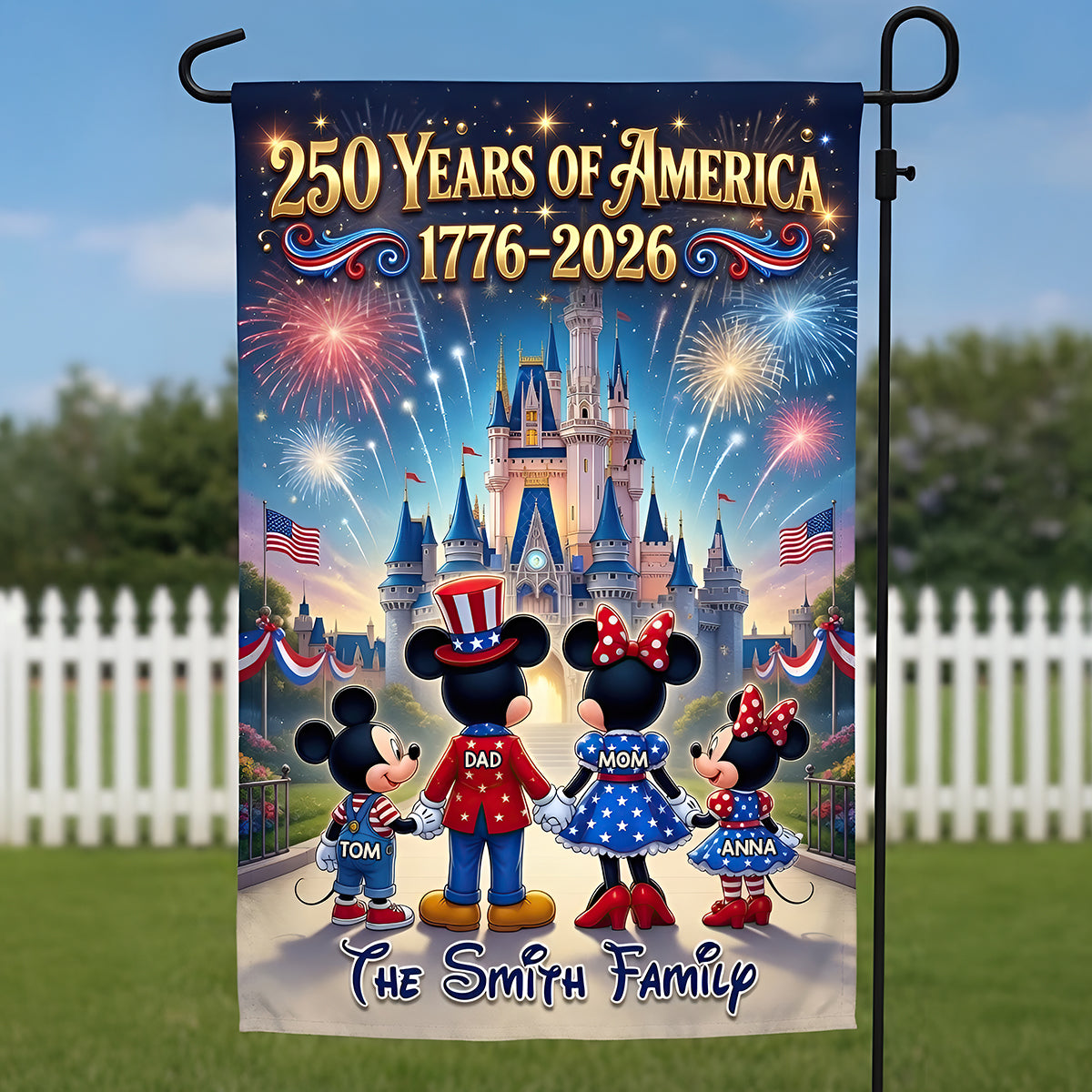 Patriotic Family Garden Flag - Personalized Gifts For Family 04TYDT030626 Garden Flag PopCulturePrints