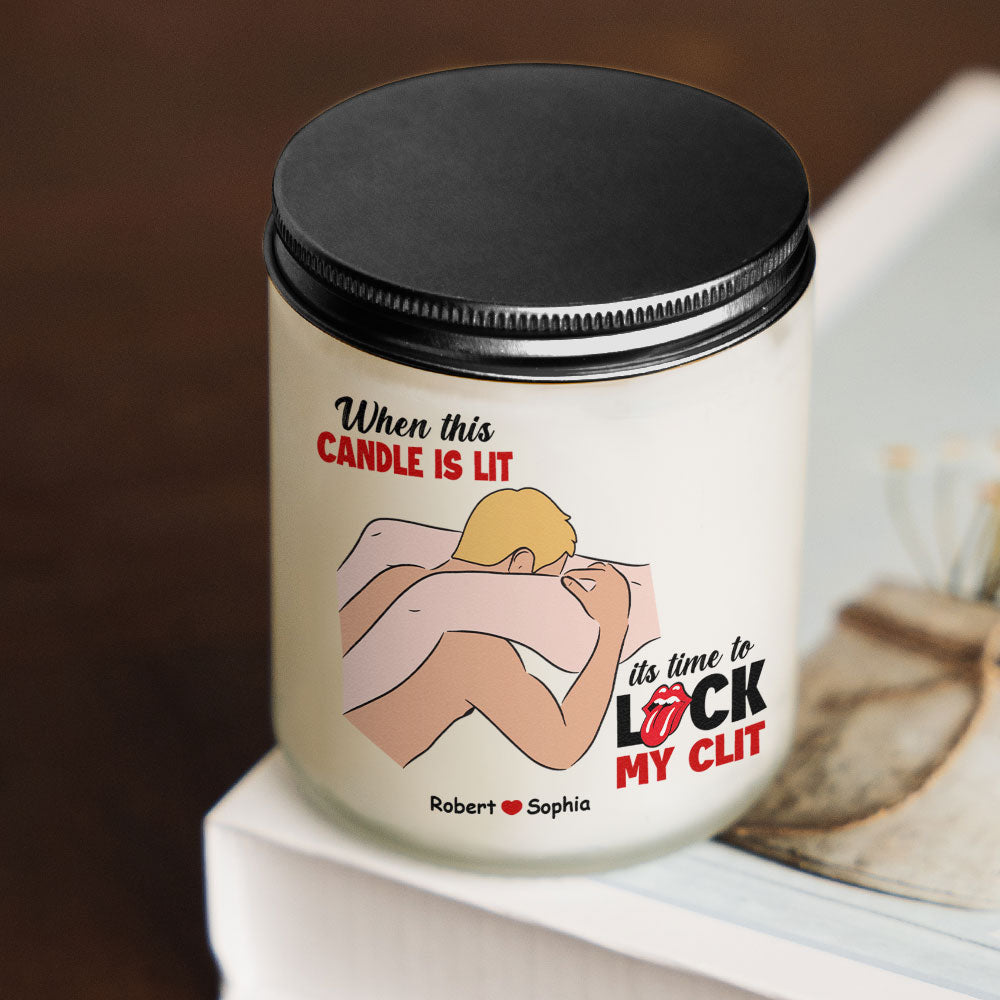 Personalized Naughty Scented Candle for Couples Scented Candle PopCulturePrints