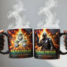 Load image into Gallery viewer, "This Dadalorian Loves His Little Grogu" - Personalized Magic Coffee Mug for Dad and Grandpa Coffee Mug PopCulturePrints
