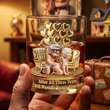 Load image into Gallery viewer, After All These Years, I Still Want To Touch Your Butt - Funny Old Couple Round Glass - Personalized Gift for Couples Glass PopCulturePrints
