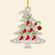 Load image into Gallery viewer, Personalized Grinch Family Christmas Ornament Ornament PopCulturePrints
