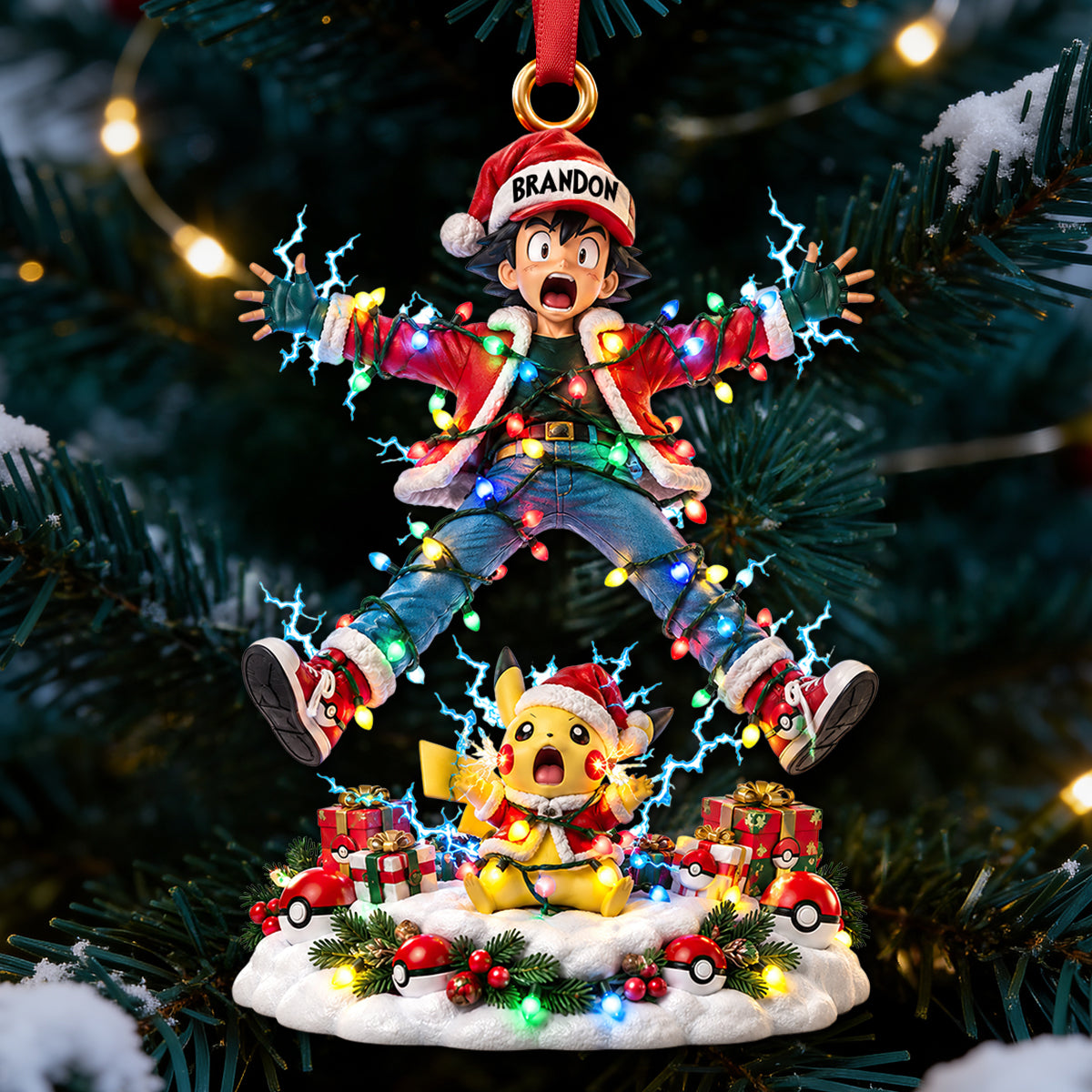 Light Up Your Holidays with Lightning Rod - Personalized Acrylic Ornament