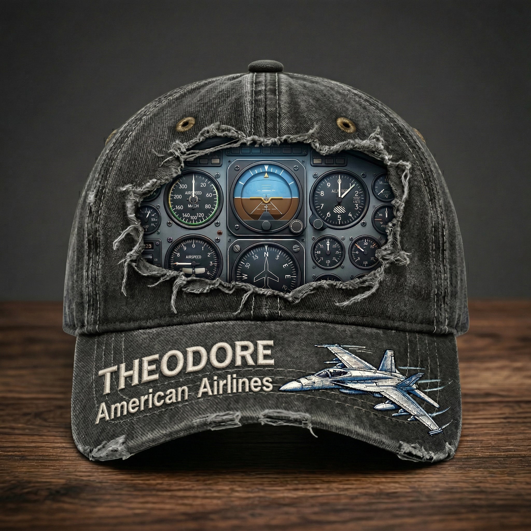 “Fly High with Style” - Customized Airplane Cockpit Instrument Panel Classic Cap - Perfect Gift for Pilots, Aviation Enthusiasts, and Adventure Seekers Caps PopCulturePrints
