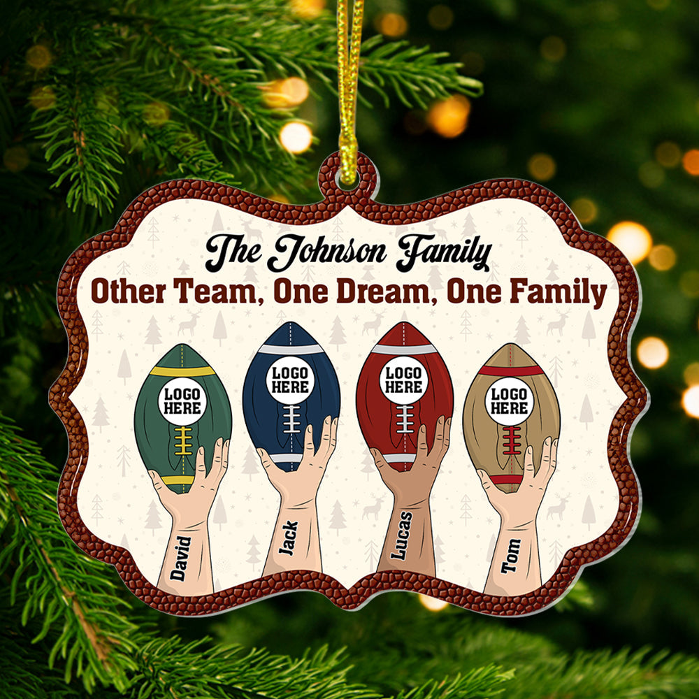 Personalized American Football Family Christmas Ornament Ornament PopCulturePrints