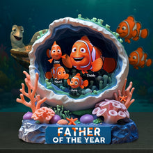 Load image into Gallery viewer, Father Of The Year Personalized Acrylic Plaque - Perfect Custom Gift for Dads and Granddads Shaped Plaques PopCulturePrints
