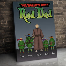 Load image into Gallery viewer, Turtle Power Father Personalized Keychain Poster &amp; Canvas PopCulturePrints
