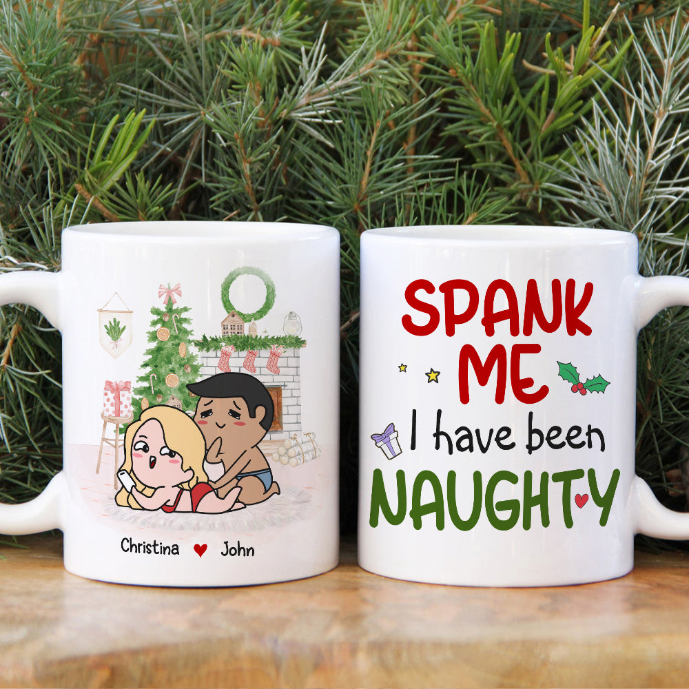 Naughty Couple Personalized Christmas Mug - Fun Holiday Gift | Valentine's Day Gifts Coffee Mug PopCulturePrints