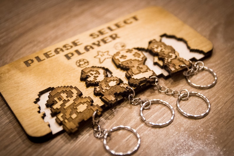 Retro Gamer Laser-Cut Key Holder PopCulturePrints