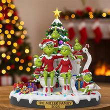 Load image into Gallery viewer, “Celebrate Family Togetherness” – Personalized Christmas Plaque – Customizable Gift for Family, Friends, and Loved Ones Shaped Plaques PopCulturePrints
