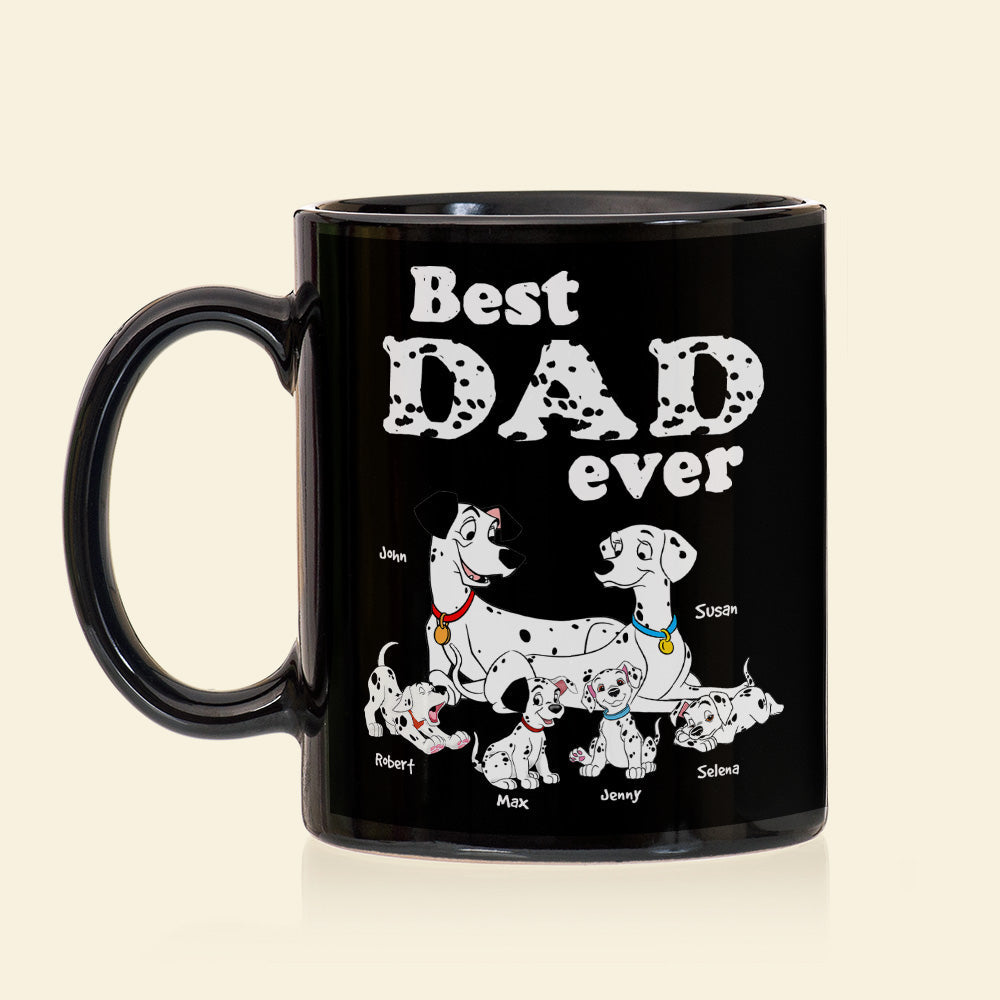 Best Dad Ever Personalized Dalmatian Family Mug Coffee Mug PopCulturePrints
