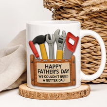 Load image into Gallery viewer, Happy Father&#39;s Day - We Couldn&#39;t Build a Better Dad! Personalized Toolbox Coffee Mug Coffee Mug PopCulturePrints
