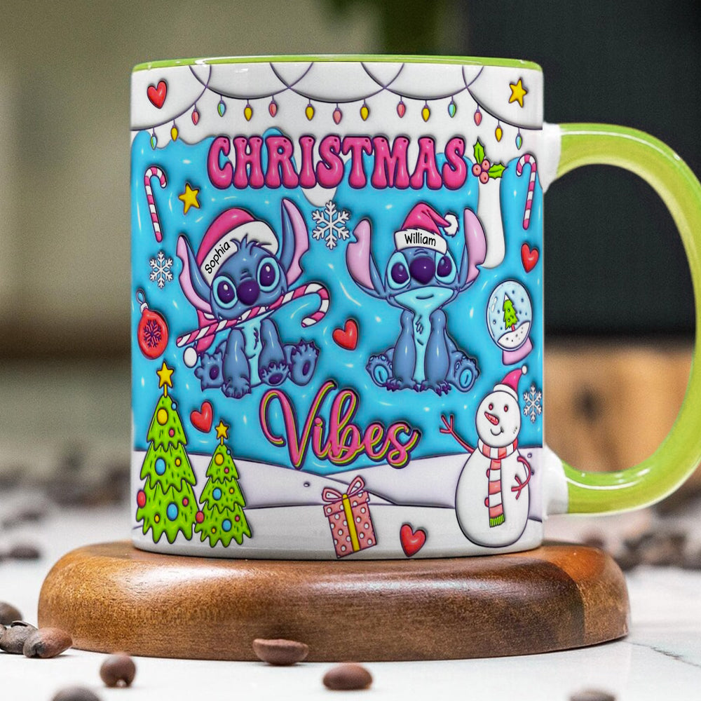 Personalized Cartoon Couple Christmas Mug | Custom Holiday Gift | Valentine's Day Gifts Coffee Mug PopCulturePrints
