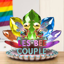 Load image into Gallery viewer, “Celebrate Love with Unique Style” - Bee Couple Acrylic Plaque, Personalized Gift for LGBT Couples Shaped Plaques PopCulturePrints
