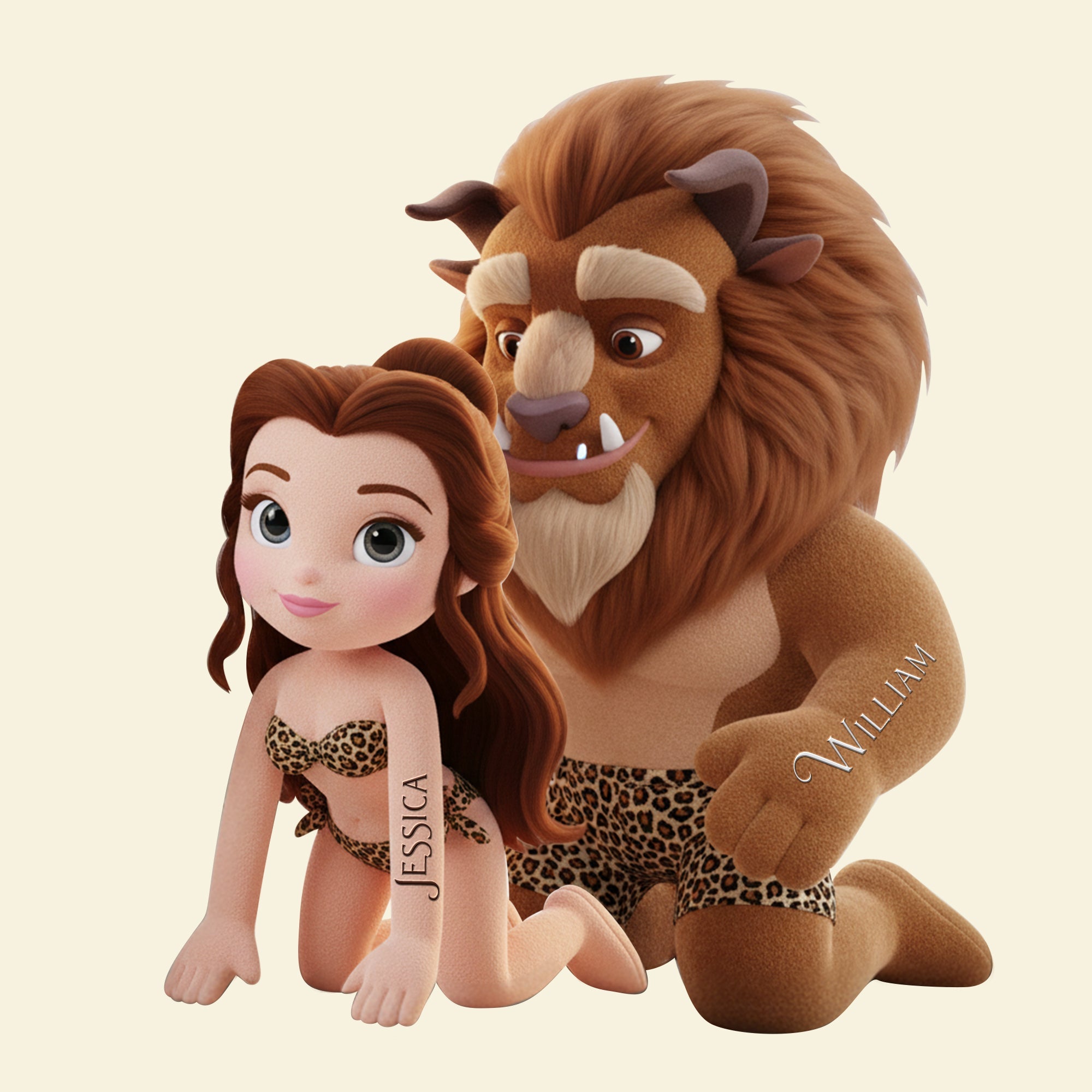 Love Roars: Leopard Style Couple Pillow - Personalized Gifts for Couples Pillow PopCulturePrints