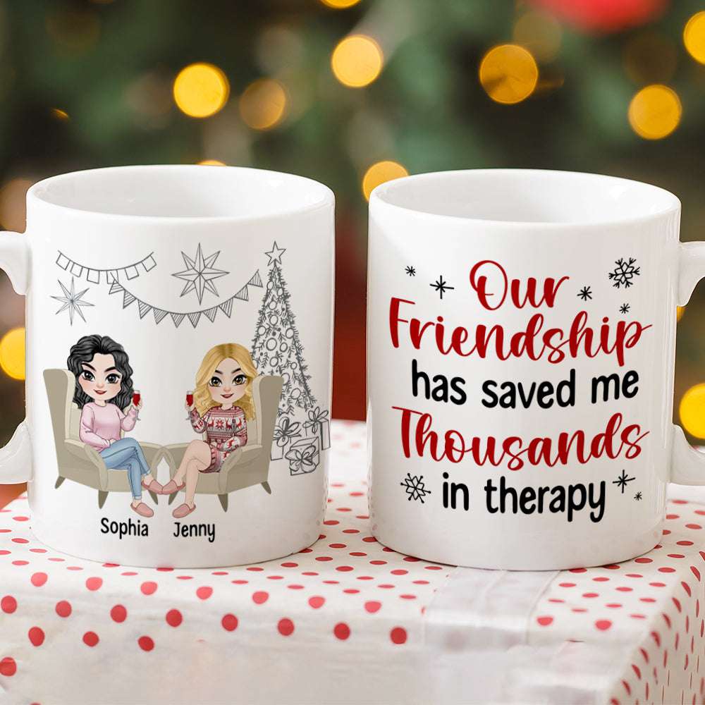 Personalized Best Friend Coffee Mug - Save on Therapy with Friendship Coffee Mug PopCulturePrints