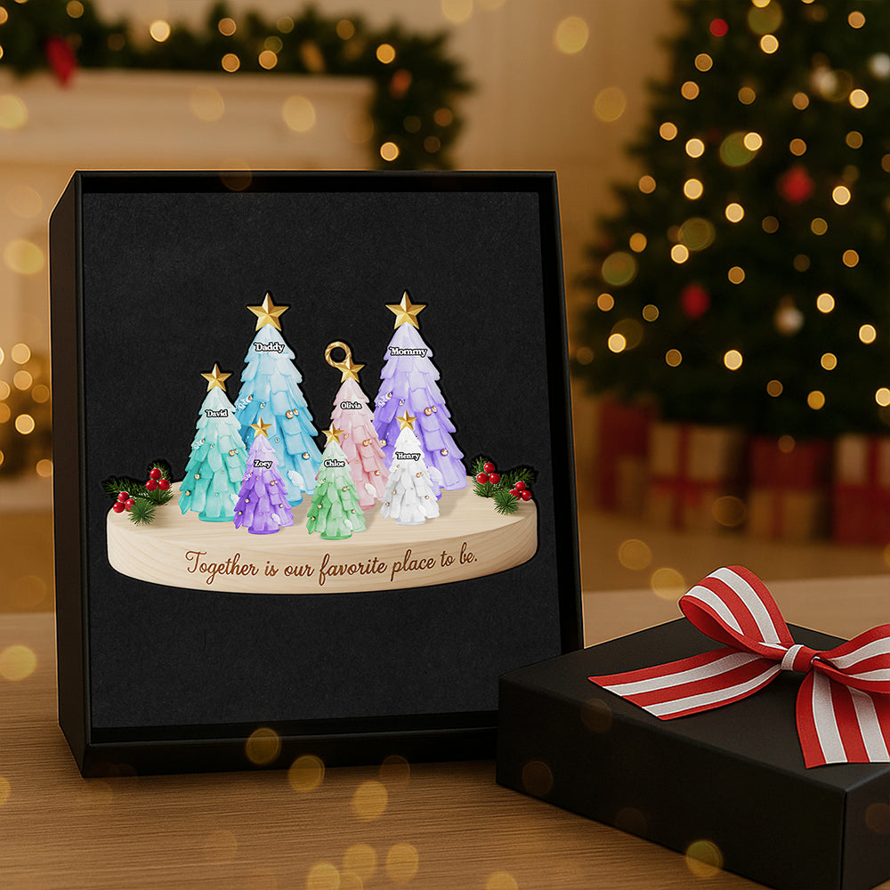 Together is Our Favorite Place to Be - Personalized Family Acrylic Ornament Ornament PopCulturePrints