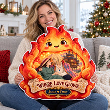 Load image into Gallery viewer, Where Love Glows - Magical Love Story Pillow - Personalized Gift for Couples
