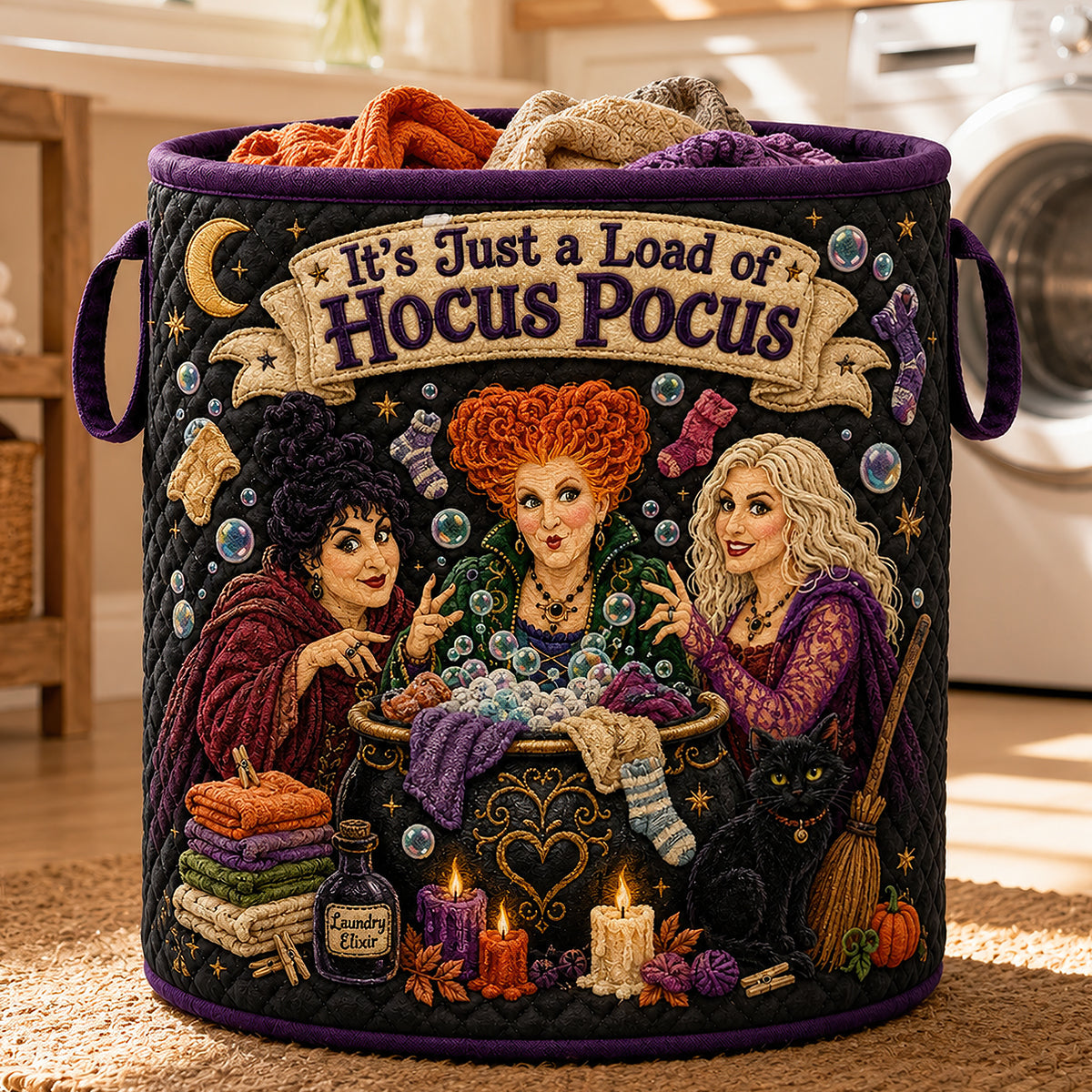 Enchanted Quilted Laundry Basket Personalized Gifts For Fantasy Lovers 04NADT140726 Laundry Basket PopCulturePrints