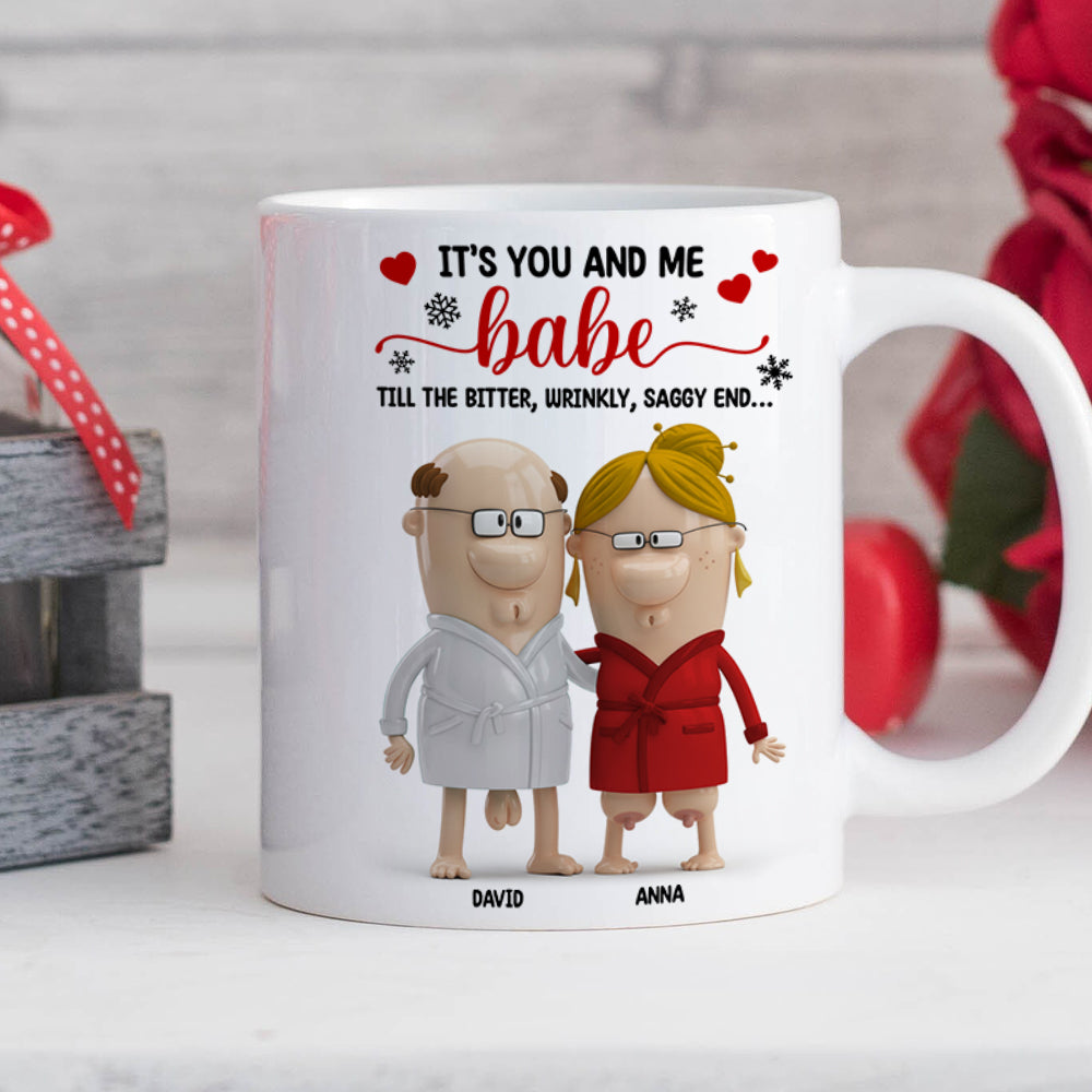 It's You and Me Babe - Personalized Funny Christmas Mug for Old Couples Coffee Mug PopCulturePrints
