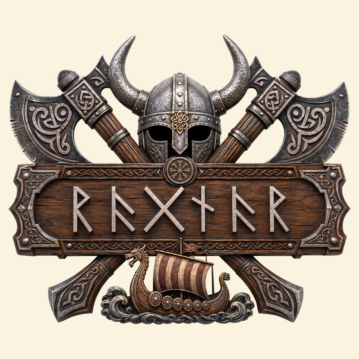 Viking Style Acrylic Sign - Personalized Gifts For Warriors 04NATN100726 Acrylic Sign PopCulturePrints