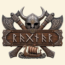 Load image into Gallery viewer, Viking Style Acrylic Sign - Personalized Gifts For Warriors 04NATN100726 Acrylic Sign PopCulturePrints
