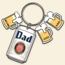 Load image into Gallery viewer, Custom Beer Charm Keychain with Personalization for Dad Keychains PopCulturePrints
