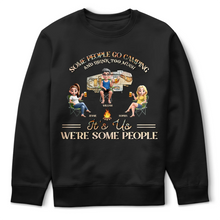 Load image into Gallery viewer, Camping We&#39;re Drunks - Personalized T Shirt for Fun-Loving Adventurers T-shirt PopCulturePrints
