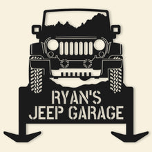 Load image into Gallery viewer, Personalized Jeep Garage Metal Sign - Custom Car Lover&#39;s Gift
