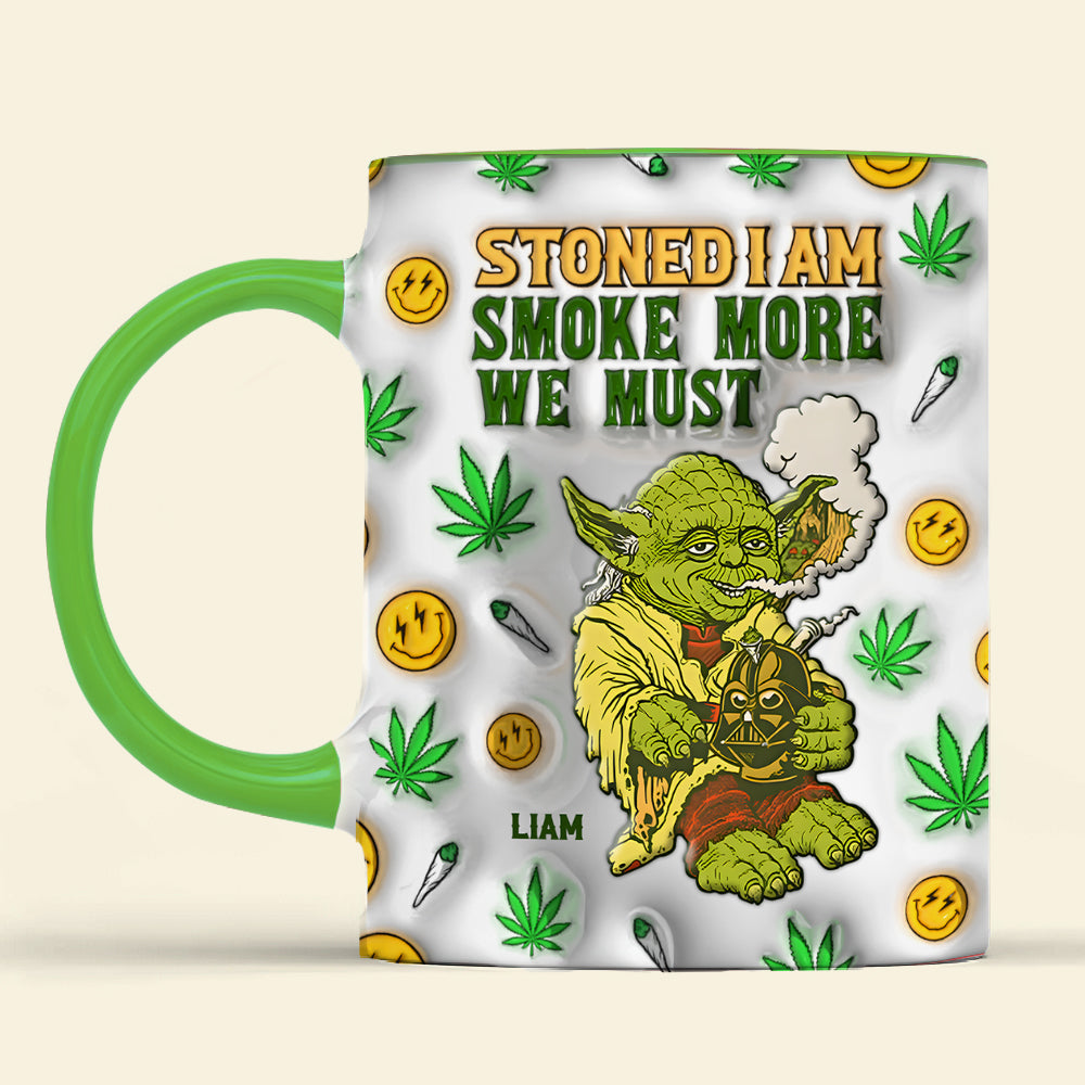 Personalized Stoner Yoda Mug - Green Weed Design Coffee Mug PopCulturePrints